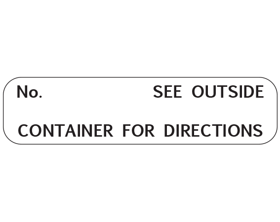 A-137 Pharmacy Auxiliary Labels for Prescription Containers - English