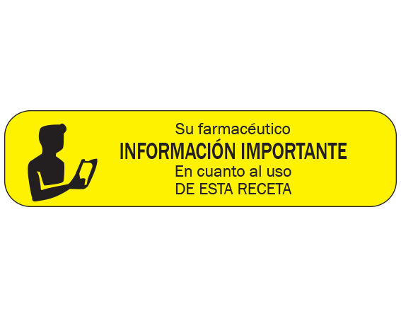 A-140-ES A-140-ES Pharmacy Auxiliary Labels for Prescription Containers - Spanish