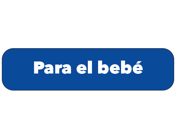 A-58-ES White 3/8" x 1-1/2" Pharmacy Auxiliary Labels for Prescription Containers - Spanish Version - With Imprint: (Spanish) FOR THE BABY