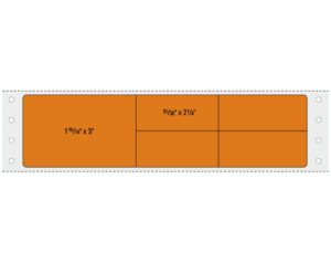 Copper 1-15/16" x 7-1/2" Pinfed Printer Labels for the Laboratory