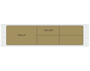 Gold 1-15/16" x 7-1/2" Pinfed Printer Labels for the Laboratory