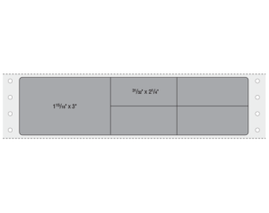 Silver 1-15/16" x 7-1/2" Pinfed Printer Labels for the Laboratory