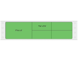 Green 1-15/16" x 7-1/2" Pinfed Printer Labels for the Laboratory