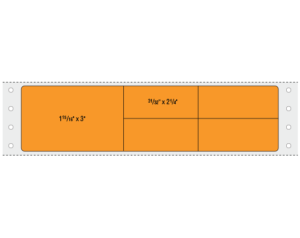 Orange 1-15/16" x 7-1/2" Pinfed Printer Labels for the Laboratory
