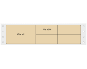 Tan 1-15/16" x 7-1/2" Pinfed Printer Labels for the Laboratory