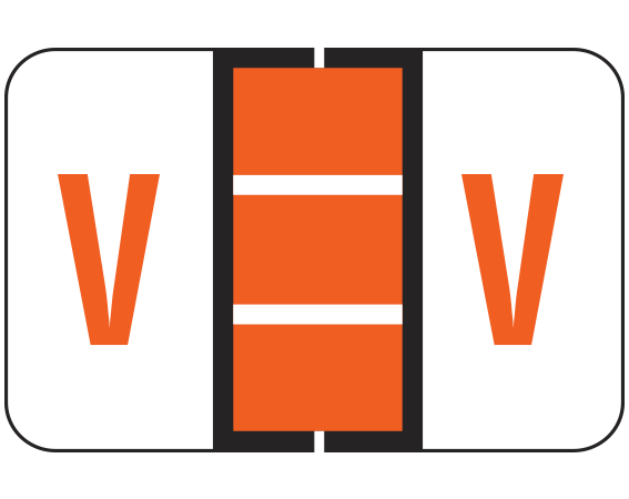 FXA-503-V Color Coded Alpha Folder Labels for Tab Filing Systems