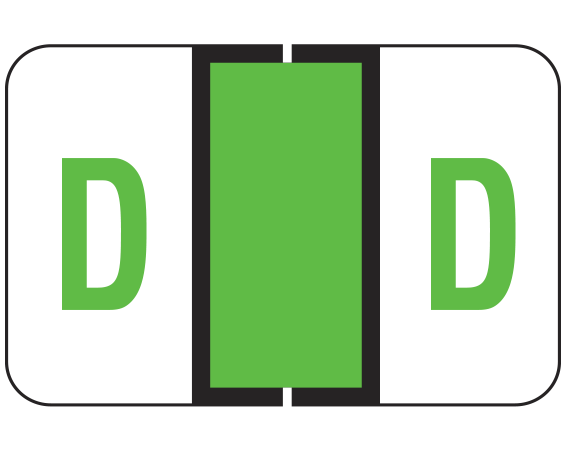 FXA-504-D Color Coded Alpha Folder Labels for Tab Filing Systems