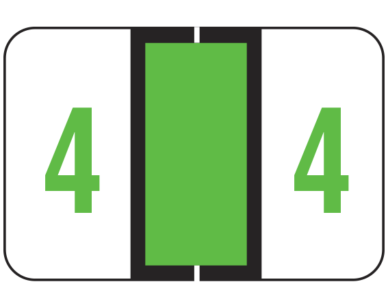 FXN-504 Color Coded Numeric Folder Labels for Tab Filing Systems