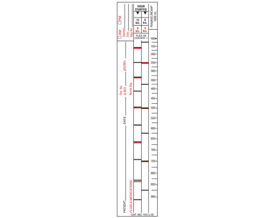 IVC-L1D Intravenous Check Labels for Patient and Solution Identification