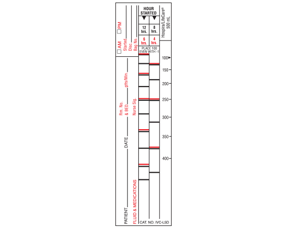 IVC-L5D IV Check Labels for Patient and Solution ID