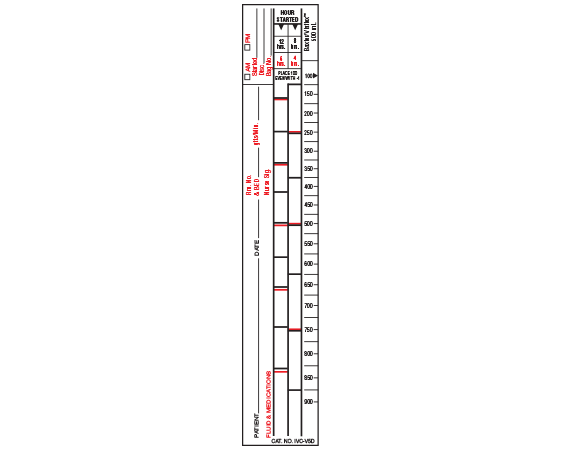 IVC-V5D Intravenous Check Labels for Patient and Solution Identification