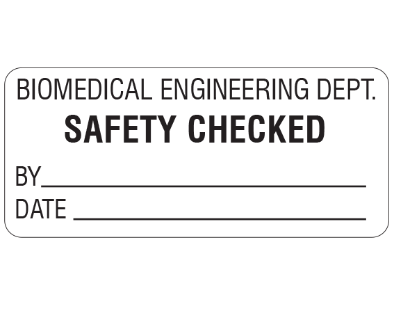 ME-12-1 Biomedical Engineering Equipment Labels