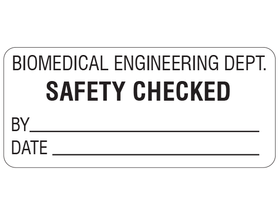 ME-12-WO-1 Biomedical Engineering Equipment Labels