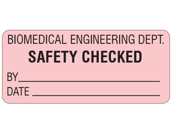 ME-12-WO-7 Biomedical Engineering Equipment Labels