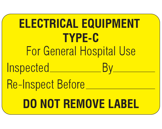 ME-3-WO-2 Biomedical Engineering Equipment Labels