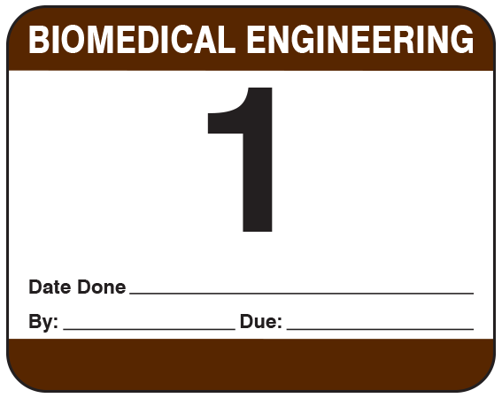 ME-51 Biomedical Engineering Equipment Labels