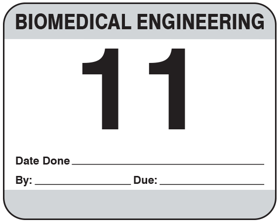 ME-511 Biomedical Engineering Equipment Labels