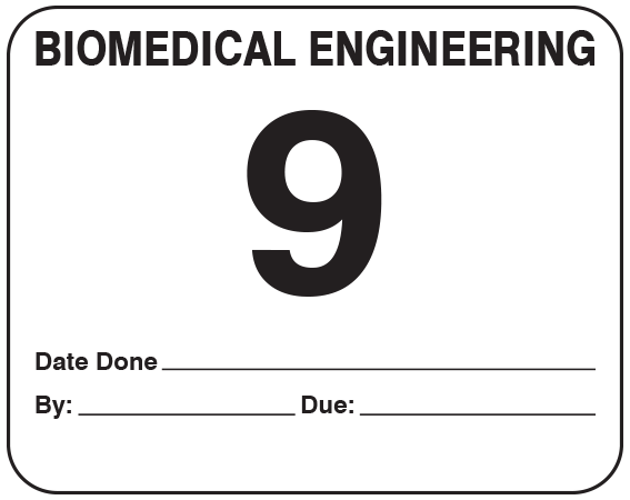 ME-59 Biomedical Engineering Equipment Labels
