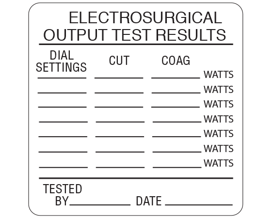 ME-9-1 Biomedical Engineering Equipment Labels