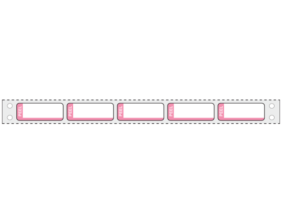 MSL-PEEL-11 Pinfed Printer Labels for Patient Charge Systems - Piggyback