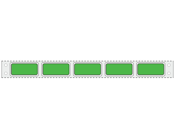 MSL5PFFSTRPD-3 Pinfed Printer Labels for Patient Charge Systems - Piggyback
