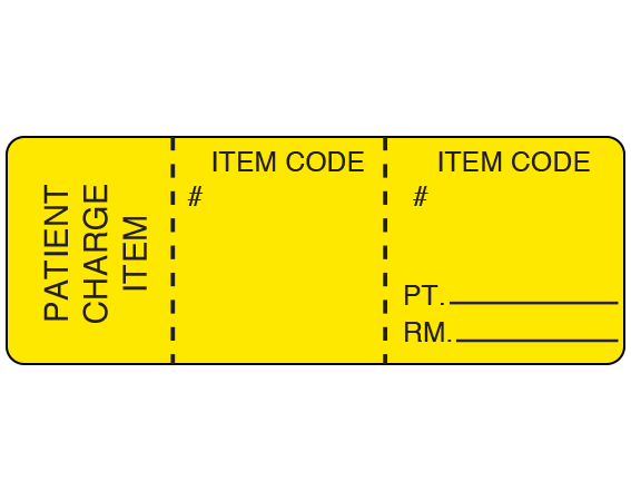 PCS-10PF-2 Pinfed Printer Labels for Patient Charge Systems