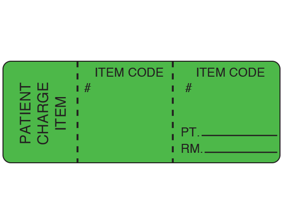 PCS-10PF-3 Pinfed Printer Labels for Patient Charge Systems