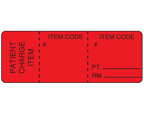 PCS-10PF-4 Pinfed Printer Labels for Patient Charge Systems