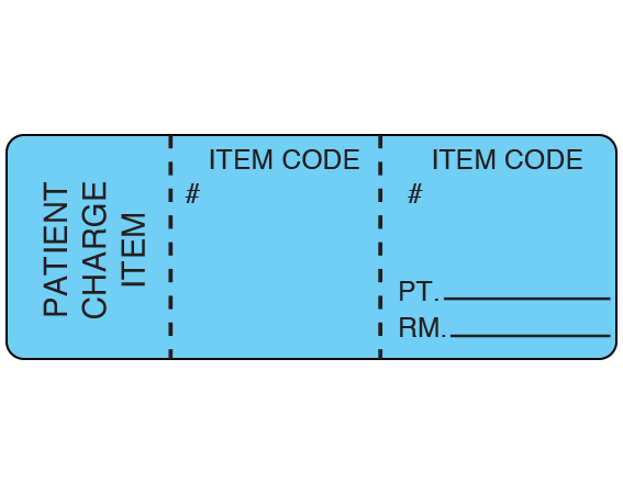 PCS-10PF-6 Pinfed Printer Labels for Patient Charge Systems