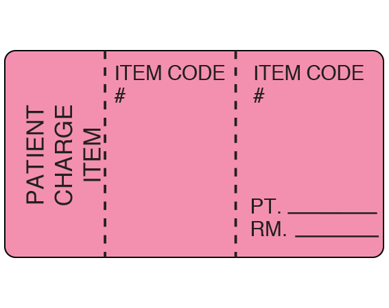 PCS-11PF-11 Pinfed Printer Labels for Patient Charge Systems