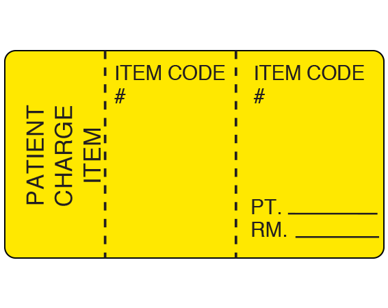 PCS-11PF-2 Pinfed Printer Labels for Patient Charge Systems