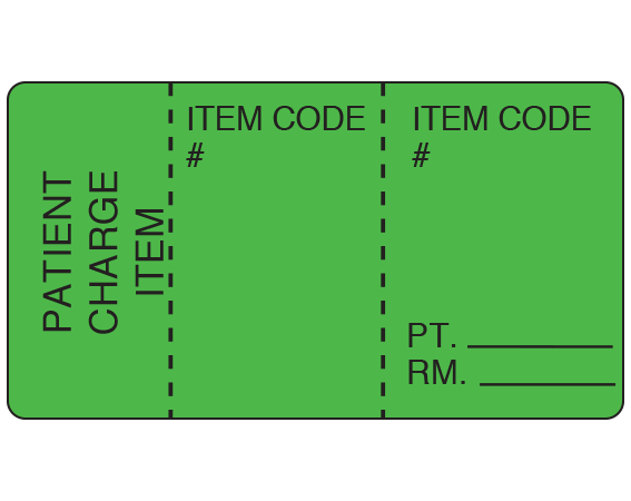 PCS-11PF-3 Pinfed Printer Labels for Patient Charge Systems