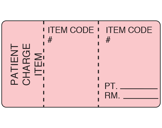PCS-11PF-7 Pinfed Printer Labels for Patient Charge Systems