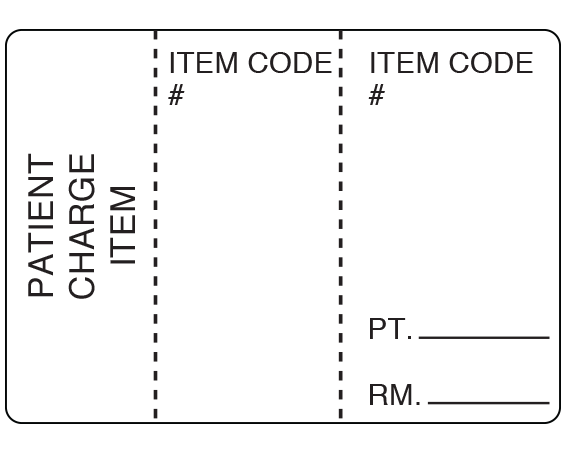 PCS-20-1 Copier Labels for Patient Charge Systems