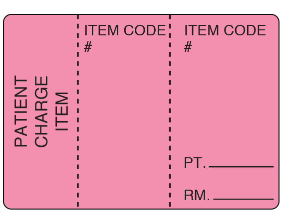 PCS-20PF-11 Pinfed Printer Labels for Patient Charge Systems