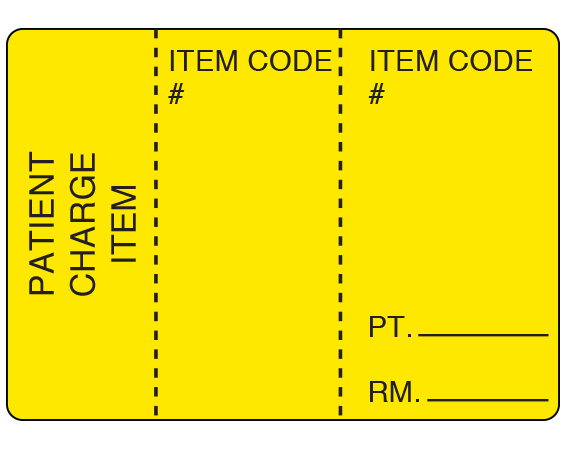 PCS-20PF-2 Pinfed Printer Labels for Patient Charge Systems