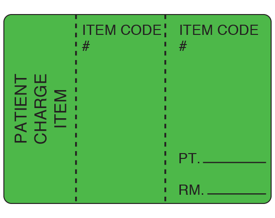PCS-20PF-3 Pinfed Printer Labels for Patient Charge Systems