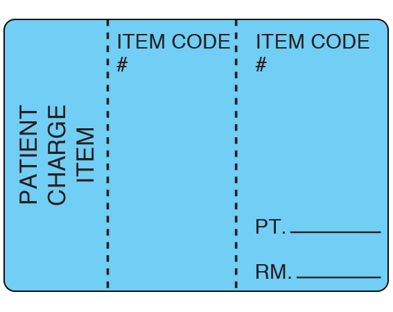 PCS-20PF-6 Pinfed Printer Labels for Patient Charge Systems