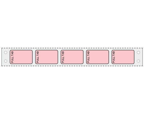 PCS-PB1516PF-7 Pinfed Printer Labels for Patient Charge Systems - Piggyback
