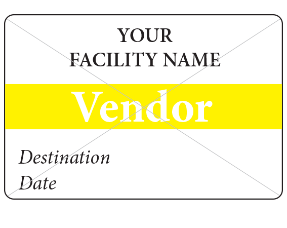 RPTE-2 Vendor Pass Labels - Tamper Evident Format