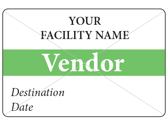 RPTE-3 Vendor Pass Labels - Tamper Evident Format