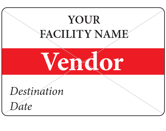 RPTE-4 Vendor Pass Labels - Tamper Evident Format