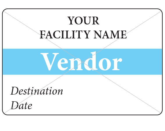 RPTE-6 Vendor Pass Labels - Tamper Evident Format