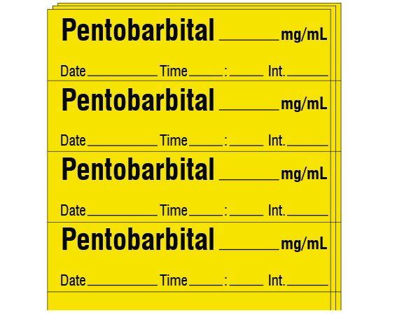SA-2003-DTI-PK Anesthesia Drug Labels for Syringe Identification - Pack Form