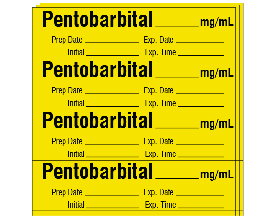 SA-2003-EXP-PK Anesthesia Drug Labels for Syringe Identification - Pack Form