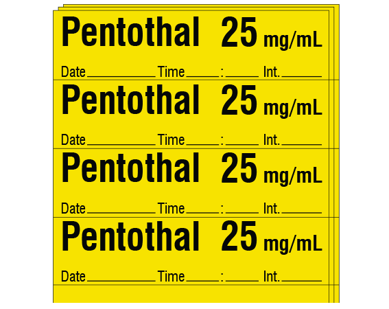 SA-2004-DTI-PK Anesthesia Drug Labels for Syringe Identification - Pack Form