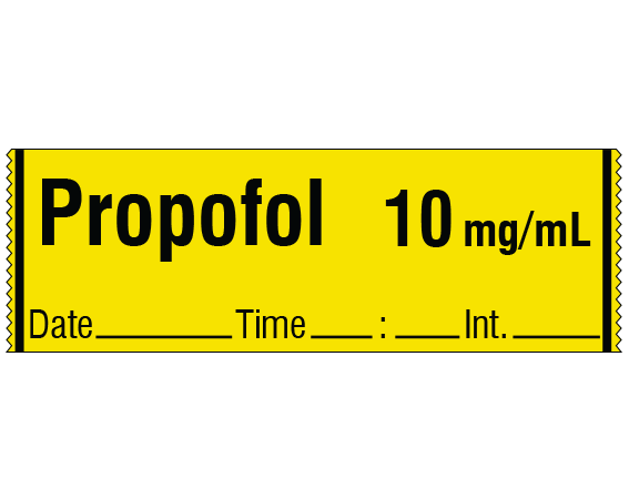 SA-2005-DTI Anesthesia Drug Labels for Syringe Identification - Tape Form