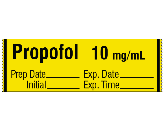 SA-2005-EXP Anesthesia Drug Labels for Syringe Identification - Tape Form