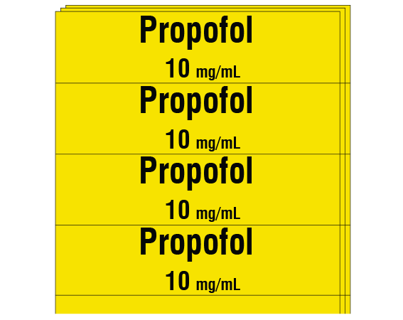 SA-2005-PK Anesthesia Drug Labels for Syringe Identification - Pack Form