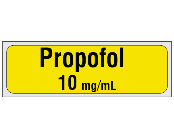 SA-2005-PRE Anesthesia Drug Labels for Syringe Identification - Precut Form